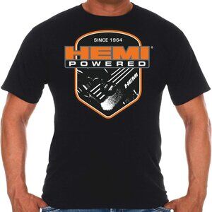 JH Design Men's Hemi Powered Black T-shirt Short Sleeve Shirt